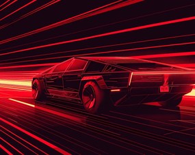 Poszter 76x60,5cm Sebesség a piros neonban