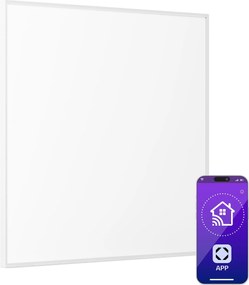 Klarstein Wonderwall 360 Smart, infravörös hősugárzó, 60 x 60 cm, 360W, heti időzítő, IP24, fehér
