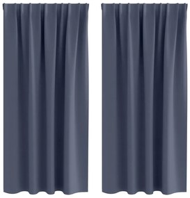 Függönyök függönyökkel 2 pcs Antracitszürke Poliészter