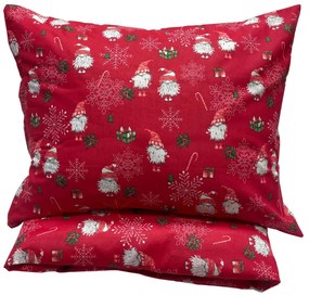 Karácsonyi pamut ágyneműhuzat Merry Christmas red 200x140cm+90x70cm  TiaHome - 1x Párna 90x70cm, 1x Paplan 140x200cm