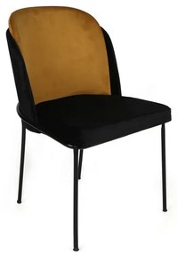 Dore Mustard and Black étkezőszék szett, 4 db, 4 db