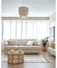 Natúr színű rattan kerek dohányzóasztal ø 66 cm Kohana – Kave Home