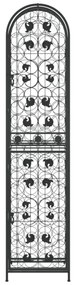 fekete kovácsoltvas bortartó 73 palackhoz 45 x 36 x 200 cm0