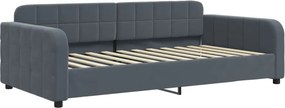 vidaXL sötétszürke bársony kanapéágy keret 100 x 200 cm