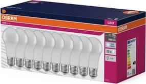 10 darabos csomag LED izzó CLASSIC A75 E27/10W/230V 4000K - Osram