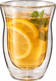 HOT & COLD duplafalú üvegpohár, 280 ml