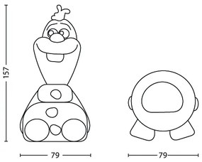 Philips 71768/08/16 -LED gyereklámpa DISNEY JÉGVARÁZS OLAF LED/0,3W/2xAAA hóember