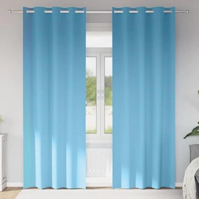 Függönyök függönyökkel 2 pcs Világos kék 245x140cm Poliészter