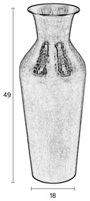 Fekete acél magas váza (magasság 49 cm) Dunja – White Label