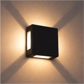 Brilagi - LED kültéri fali lámpatest QUADRAY LED/6W/230V fekete IP54