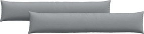 vidaXL Kanapé párnák 2 pcs Világosszürke 200 x 40 cm szövet