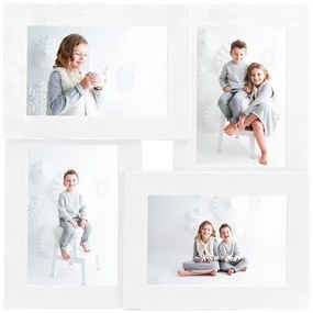 fehér MDF fényképkeretszett 4 db 4 x 15 cm-es képhez