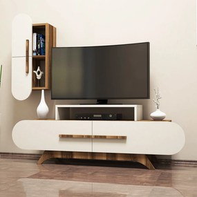 TV szekrény Rose S - Walnut, Cream