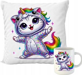 Párna Szett Cica Aranyos Cica Unikornis Név Felirat