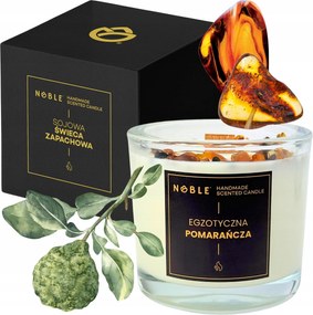 Szója illatgyertya fa kanóc egzotikus narancs Noble