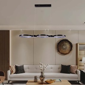 LED Csillár zsinóron LED/38W/230V 4000K fekete