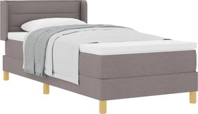 vidaXL Rugós Ágy matracmal fejtámlával Tópszínű 80 x 200 cm szövet