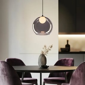 BRIN kábeles csillár 1xG9/15W/230V, füstös fekete