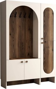 Palermo előszobafal, krém-dió, 135 cm – TR845HCT4241