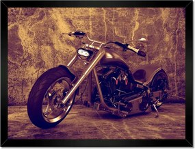 Poszterek keretben 40x30 Motorkerékpár szépia színben
