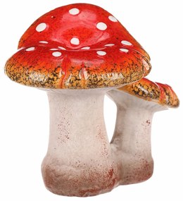 Toadstool piros pár mérete. M, kerámia, 12 x 15 x15 cm