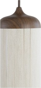 Sötétbarna függőlámpa textil búrával ø 16 cm Dania – Light &amp; Living