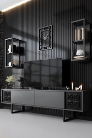 TV szekrény Black Line - Anthracite, Black
