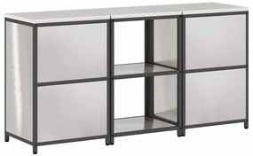 Konyhai Tároló Készlet polcokkal 3 pcs Ezüst 180 x 50 x 92 cm