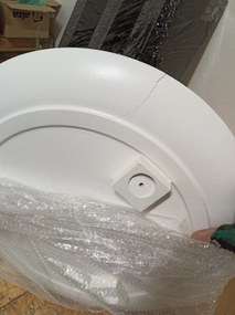 AKCIÓ ISLAND kisasztal Ø 54 cm, fehér II. osztály