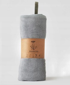 Bambusz törölköző Hop, Világos Szürke 70x140
