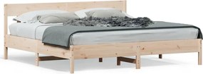 vidaXL tömör fenyőfa ágy matrac nélkül 200 x 200 cm