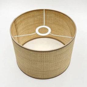 AIDA zsinóros függeszték 3x E27/15W/230V átmérő 25 cm tölgy/rafia