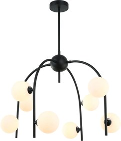 Italux modern csillár celine fehér fekete itxmdm-3800/8 bk+w