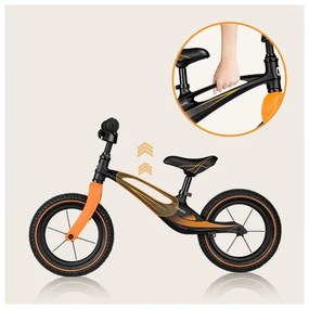 Lionelo - BART AIR futóbicikli, fekete/narancssárga