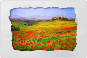 Poszterek 90x60 Provence pipacsokkal