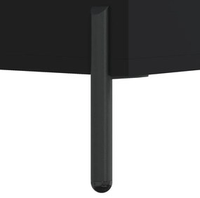 fekete szerelt fa polcos szekrény 69,5 x 32,5 x 90 cm