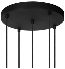 Lucide 45402/15/30 - Csillár zsinóron MARIUS 5xE27/40W/230V fekete
