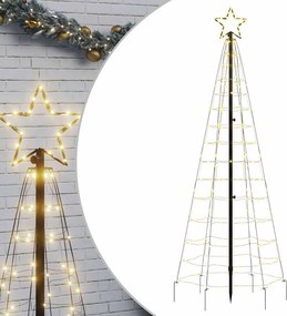 vidaXL meleg fehér LED karácsonyfa tüskékkel 220 LED 180 cm