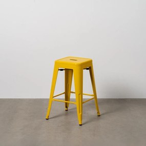 Sárga fém bárszék szett 2 db-os (ülésmagasság 61 cm) – Ixia