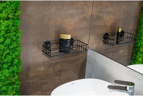 AWD Luna fekete fürdőszobai polc