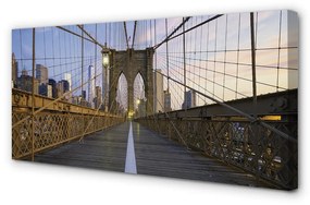 Canvas képek Felhőkarcoló híd naplemente 100x50 cm