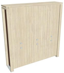 Verno+ S magas szekrény 200 x 46 x 210 cm, akác / barna