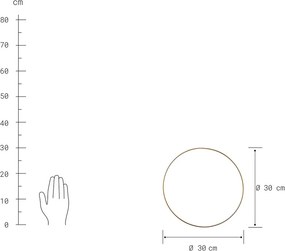LUNA dekor gyűrű, arany, Ø 30 cm