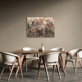 Kép - absztrakció barna tónusokkal (70x50 cm)