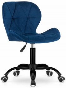 Bársony irodai szék Noto - kék bársony/fekete