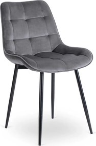 CHRIS szék szürke bársony