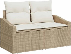 vidaXL Kerti kanapé párnával 123 x 62 x 69 cm polirattan