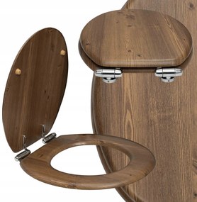 WC-ülőke Univerzális Mdf lassan ereszkedő barna strapabíró stílusos