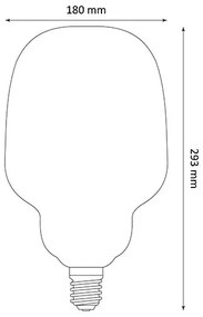 LED Izzó DECO VINTAGE S180 E27/4W/230V 1800K