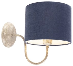 Fali lámpa hengerfedél 20 cm bézs, kék - Combi Classic